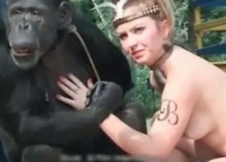 Foot fetish video starring a fucking monkey